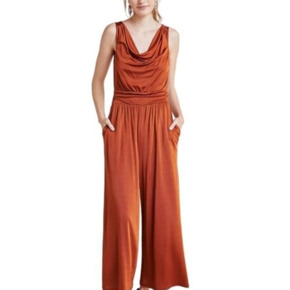 Maeve Terracotta Sleeveless Jumpsuit